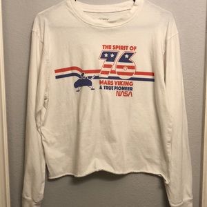 Long sleeve NASA crop top